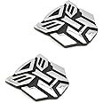 2 PCS in Set Transformers Emblem - 3" Tall for Car Autobot Sticker Pair Chrome Finish PVC Auto Emblems Transformers Autobot Car Accessories
