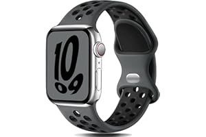 Gulemfy Correa Compatible con Apple Watch - Band 42mm 44mm 45mm 49mm 38mm 40mm 41mm, Deportiva Correa Transpirable Silicona Pulsera para iWatch Series Ultra 8 7 6 5 4 3 SE