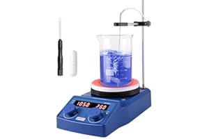 PRECIPETTE Magnetrührer mit Heizplatte 100-1500UpM 280°C 5L 135mm mit PT1000-Sensor LED-Display Digital Magnetic Stirrer Hot Plate Labor Rührer Magnetmischer