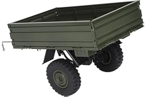 BROLEO RC Car, High Simulation Easy Assembly Remote Control Trailer Metal Tires for P06 (Green)