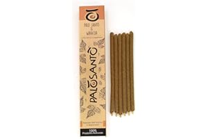 PALOSANTO - Bastoncini di Incenso Naturale Palo Santo e Wiracoa - Incenso Bastoncini Realizzati a Mano in Perù - Aroma Corposo per Purificazioni Intense - 6 Stick