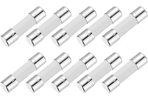 QUARKZMAN Förpackning med 10 0,2 A, 250 V Ceramics Fuse 5 x 20 mm, långsam