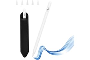 HZD Stylet pour iPad 2018-2023,Stylo Tactile avec Stylet Magnétique,Sensible à l'inclinaison et Rejetant La Paume de La Main,Compatible iPad 10/9/8/7/6 Génération/Pro 11/12.9/Air 3,4/Mini 5/6,4 Pointes