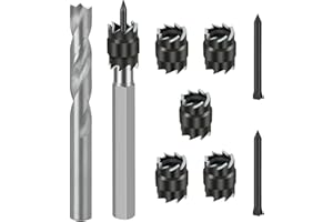 TOPCLOUD Coupeur de soudure par points, coupeur de trou de tôle, séparateur de panneau de décapant de poinçon pour l'outil de carrosserie automatique de soudage par perceuse électrique, 3/8 pouces, 9 pièces