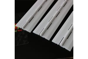 CATERPILLAR RED 3x Charnière, 300mm x 45mm, piano BLANC continue en plastique acrylique, Charnières