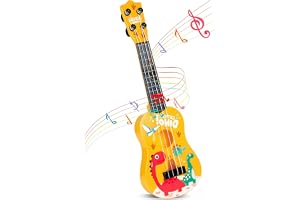 Masroo Mini Guitar 17 Inch Kids Guitars Classical Mini Toddler Ukulele 4 Strings Guitar Christmas Party Favor Kids Musical Instruments Educational Toys for Beginner