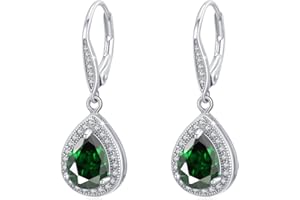 JFASHOP Malachite/pietra di luna/turchese orecchini in argento 925 orecchini a cerchio per donne ragazze gioielli regali per donne bambini mamma moglie fidanzata figlia