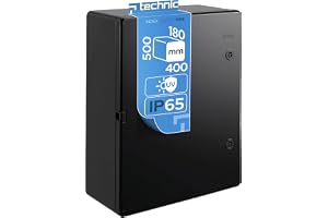 EDO Vattentät Elskåp IP65 400x500x180 mm Svart - Slagtålig ABS