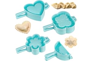 INHEMING Moule à Ravioli,4 Pièces Ravioli Dumplings Maker Machine - Presse à Pâte et Moule à Boulette,Plastique