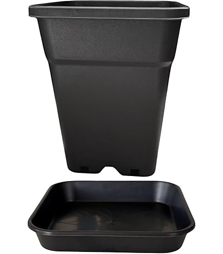 Tildenet Gardenware Blumentopf Quadratisch 20 Cm – Terrakotta, Aus Recyceltem Kunststoff, Für Drinnen & Draußen
