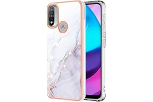 DFJHURE Motorola Moto E20 Case Moto E30 Case Moto E40 Glitter Phone Case Marble Design Case Thin Slim Soft TPU Silicone Shockproof Bumper Protective Rubber Phone Cover for Motorola Moto E40/E30/E20- White