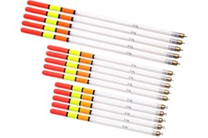 Skystuff 15Pcs Fishing Floats Set Fishing Tackle Floats Loaded Crystal Waggler Floats 3 Size Suit for Fishing in Stillwater and Running Waters