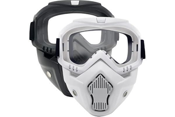 2 Packs de Masques Tactiques à Lunettes détachables compatibles avec Les Nerf Rival, Apollo, Zeus, Khaos, Atlas, Artemis Blasters Rival Mask
