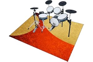 EYKWKB Alfombra de Tambor 120 x 80 cm Alfombras Acusticas Bateria para Kits de Batería Electrónica Bombo Caja y Otros Instrumentos Musicales Alfombrillas Antideslizantes Alfombra para Batería