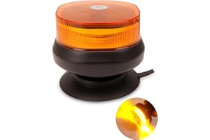 ‎SUPAREE SUPAREE 12/24V Warnleuchte Auto Dach LED Rundumleuchte magnet LED Rundumleuchte Zigarettenanzünder 12 Blinkmuster Amber für Traktor LKW Traktor Golfwagen SUV