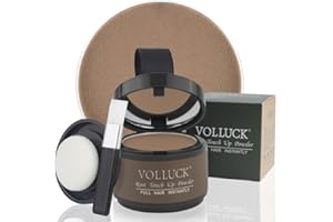 VOLLUCK Retouche Racines Cheveux, Longue Durée Naturel Poudre Densifiante Cheveux Femme Homme, Produit Cheveux 4 g (Marron)