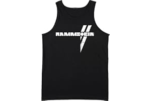 Rammstein tanktopp vita balkar svart, officiell bandvara med brösttryck