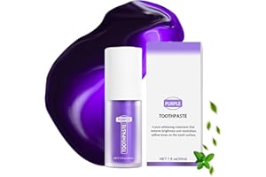 DENDAWEN Purple Teeth Whitening Toothpaste, Teeth Whitening Toothpaste, Purple, Teeth Whitening Toothpaste for Reduces Yellowing, Purple Toothpaste, White Teeth Stain Removal Toothpaste