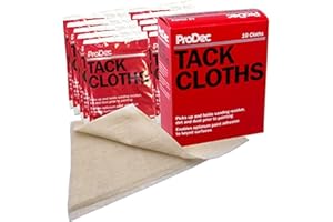 ProDec 10er-Pack Staubbindetücher zum Entfernen von Schleifstaub, Schmutz, Ablagerungen von Holz-, Metall-, Putz-, Automobiloberflächen vor dem Lackieren/Beizen, einzeln folienverpackt, hohe Leistung