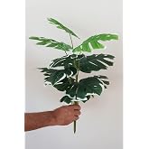Yapay 12 Yapraklı 60 cm Salon &Ccedil;i&ccedil;eği Bitkisi Yeşil beyaz Tek Ebat