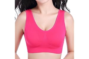 FULIDNGZG Intino Donna Imbottito Sostegno Forte Fascia Reggiseni Cotone Fitness Taglie Forti Intimo Sportivo Tank Top Top Sportivo Push Up Senza Cuciture Reggiseno Sportivo Senza Ferretto Comodo