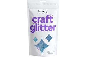 Hemway Ocean Blue Craft Glitter Ultrafine 1/128" 0.008" 0.2mm per Arte e Mestieri Bicchieri di carta di vetro Decorazioni fai da te progetti