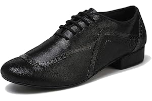MGM-Joymod Moda Uomo Wingtip Perforato Lace-up Sociale Tango Matrimonio Sala da Ballo Latino Moderno Scarpe da Ballo,