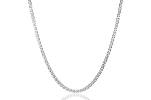 AFSTALR Cadena Acero Inoxidable Hombre Plata/Dorado/Negro Collar Veneciana de Eslabones Cuadrados 2/2.5/3/4mm Ancho Box Chain Punk Caja Cadenas 45/50/55/60/70CM