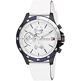 Tommy Hilfiger Mężczyźni Brad Zegarek, Biały/Czarny, Ø 46 mm