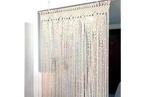 FIYSON Macrame Wandbehang Gewebt Tapisserie Makramee Tür Hängend , Raumteiler Makramee Vorhänge Fenstervorhang Türvorhänge, Hochzeit Hintergrund Arch Boho Wanddekor (100*200cm)