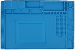 Jiusion Estera Magnética del Silicón que Suelda del Aislamiento Calor Almohadilla Escritorio Reparación Plataforma Mantenimiento Resistente 500℃ para BGA teléfono móvil Reparación PCB 30x45cm
