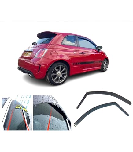 Deflettori Aria Per Nissan Micra K13 2010-2017 - Set 2 Pezzi Anteriori Antipioggia - Foto 6