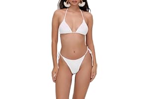 Loalirando Maillot de Bain Femme 2 Pièces Sexy Bandage Biniki Brésilien String pour Vacances Plage Bronzage