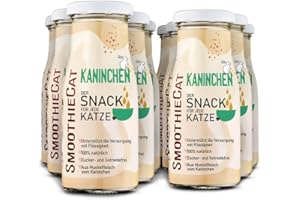 SmoothieCat Katzensmoothie 12er Kaninchen - Flüssignahrung für Katzen - Katzensuppe - Katzenmilch - Zucker- & glutenfrei - je 150ml