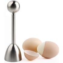 Lot De 4 Coquetiers En Plastique - Crème Et Gris, Ø10cm, Lavables Au Lave-vaisselle