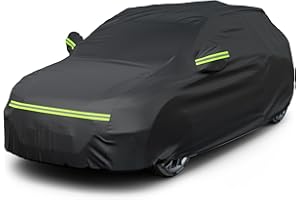 ‎FAVOTO Favoto Car Cover, Winter Full Garage Car Tarpaulin, Dustproof, Waterproof Car Cover for 430 cm - 460 cm SUV, Black, 455 cm x 150 cm x 140 cm, 3 kg