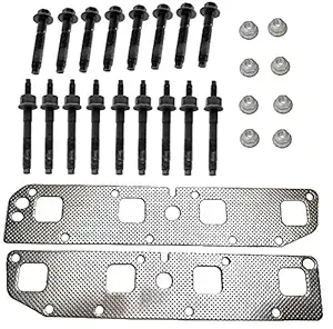 Everbuilt Exhaust Manifold Gasket Set Compatible For Dodge Ram Charger Durango 5.7 L Engines From 2003 2008. Set Include Both Exhaust Gaskets + Bolts + Studs and Nuts.