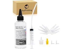 JoyPrinting Druckkopfreiniger Düsenreiniger 100ml Drucker Reinigungsset mit Spritzen 5ml Druckkopf Reiniger für Druckkopfreiniger Epson HP Canon Brother Tintenstrahldrucker