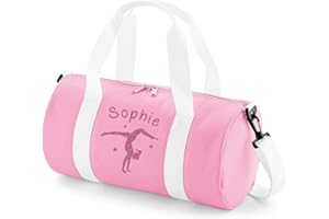 Absolutely Top Girls Personalised Gymnastics Handstand Glitter Barrel Bag
