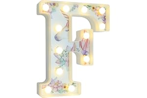 Vimlits Light Up Letters for Girls, Unicorn Gifts for Girls Bedroom LED Letter Lights Warm White Alphabet Sign Birthday Party Decorations Night Light Christmas Valentine Wall Table Decor - F