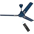 V-Guard Windle Deco BLDC Ceiling Fan for Home | 5-Star Rated Energy Efficient | Remote Control | 400 RPM | 1.2 meters | (Admiral Blue)