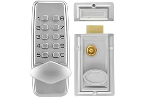 ANGGREK Mechanical Lock Safe Coded Door Digital Keypad Outdoor Gate Combination External Keyless Code for Locks Wooden Gates with Doors Pad Outside Back Double Front Entry Rim