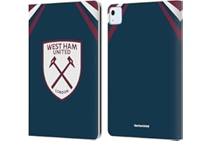 Head Case Designs Officially Licensed West Ham United FC Emblem Crest Graphics Leather Wallet Case Compatible With Apple iPad Air 11 2020/2022/2024/2025