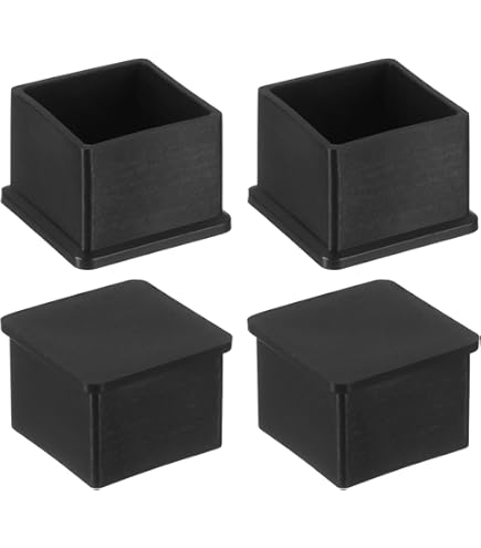 rubberen doppen/stopper voor tafel- en stoelpoten - vierkant