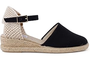 Pisamonas Espadrillas con Zeppa per Bambina E Donna con Fibbia