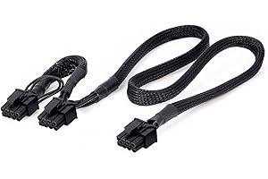 YIEJOYA PCIE Kabel für Corsair, PSU 8Pin Stecker auf Dual PCIe 8Pin (6+2) Stecker Stromversorgungskabel für Corsair Modular Power Supply RM/HX/CX-M Serie