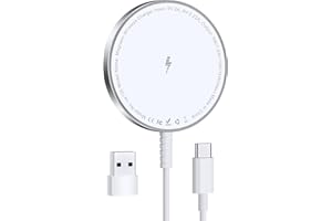 KLIHD Mag-Safe ładowarka do stacji ładującej Phone – magnetyczna ładowarka bezprzewodowa, 1 sztuki, bezprzewodowa indukcyjna podkładka ładująca, kompatybilna z Phone 15 14 1312 i Air-Pods 3 2 Pro