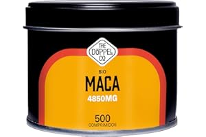 THE DOPPEL CO Maca Andina Ecológica 4850mg - 500 comprimidos - Extracto 5:1-4 meses - Maca Peruana Pura - Energía y Vitalidad - Libre de plástico - Certificación Ecológica Oficial