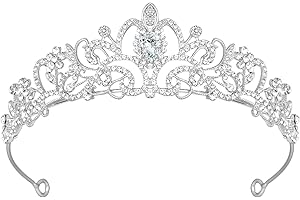 DMOPRDNB Tiara Kristallkrone, Krone Damen, Kristall Krone Mädchen, Krone Braut und Strass Krone, Frauen Tiara Stirnband und Königin Haarschmuck für Hochzeit, Geburtstagsfeier, Prinzessinnenpartys