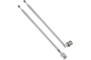 VooGenzek 2 stycken 100 cm FM-teleskopantenn, bärbar BNC, för TV DAB stereomottagning